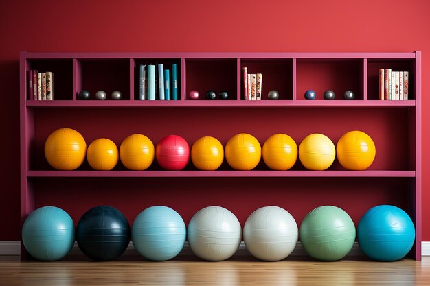 Exercise Equipment on Colorful Background AR 32