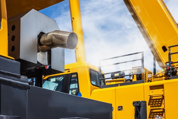 Exhaust pipe of a tractor excavator or bulldozer