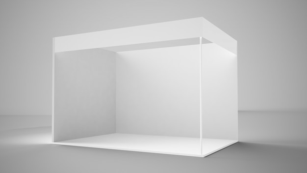 Exhibition booth 3d rendering