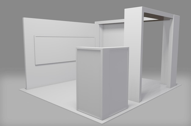 Exhibition stand for mockups and Corporate identity,Display design.Empty booth Design.Retail booth