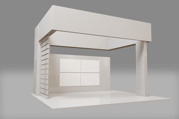 Exhibition stand for mockups and Corporate identity,Display design.Empty booth Design.Retail booth