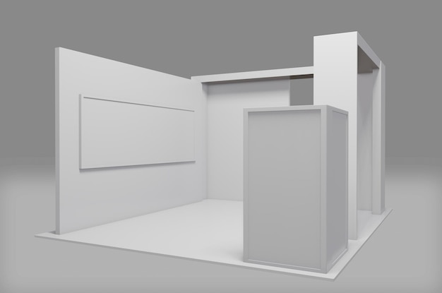 Exhibition stand for mockups and Corporate identity,Display design.Empty booth Design.Retail booth