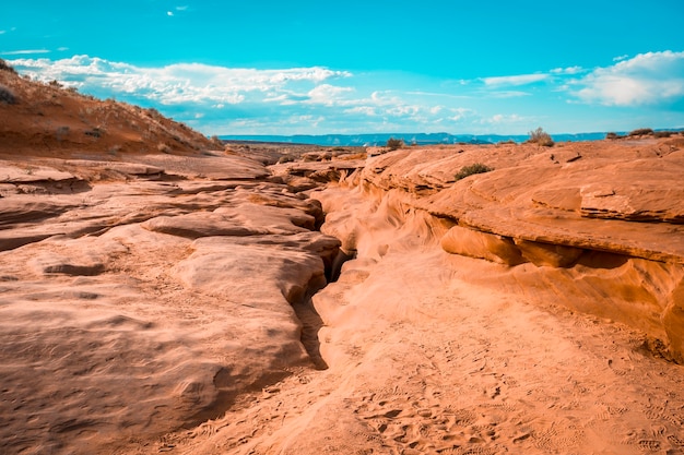 The exit crack of Lower Antelope in Arizona. United States