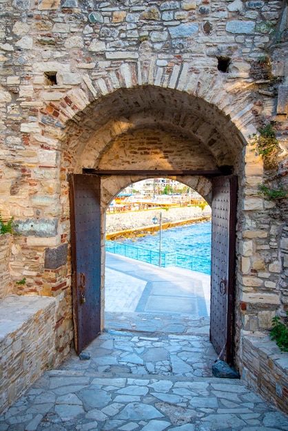 Exit from the Castle at Gvercinade Pigeon Island in Kusadasi Turkey