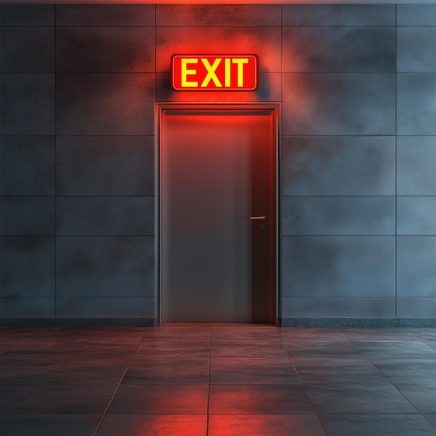 Photo exit sign