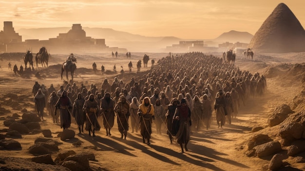 The exodus of the Israelites from Egypt generate AI