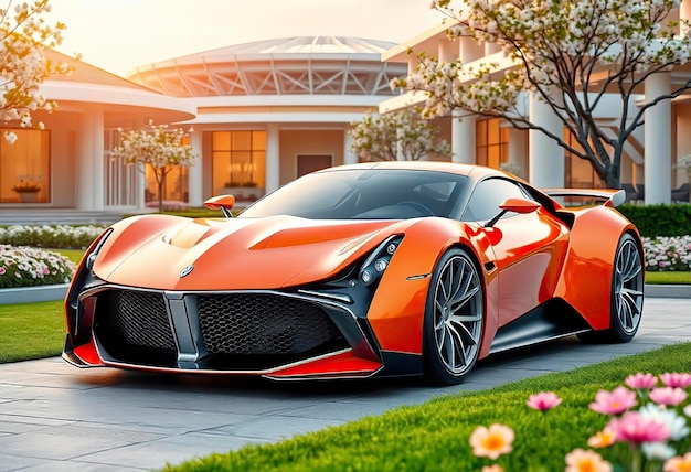 Photo exotic cars futuristic sport car