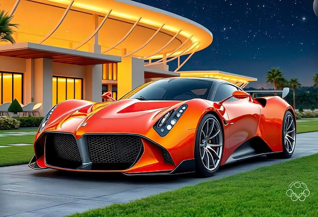 Photo exotic cars futuristic sport car