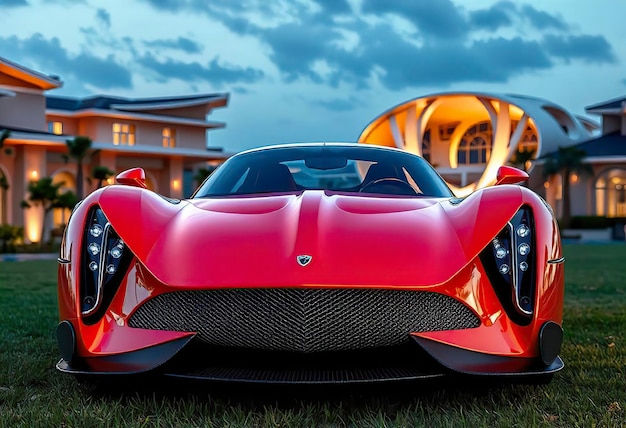 Photo exotic cars futuristic sport car