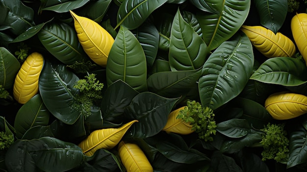 exotic leaves wallpaper