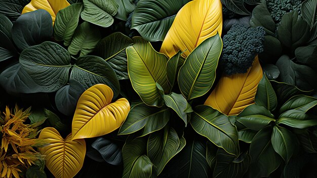 exotic leaves wallpaper