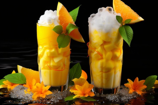 Exotic Tropical Drink with Mango Twist