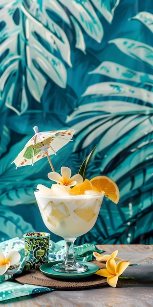 Exotic UmbrellaTopped Beverage