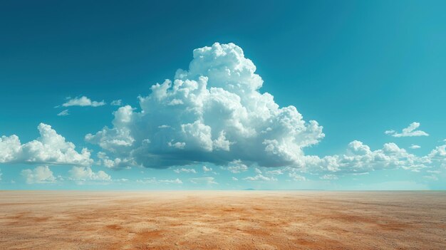 Photo expansive desert landscape with dramatic clouds