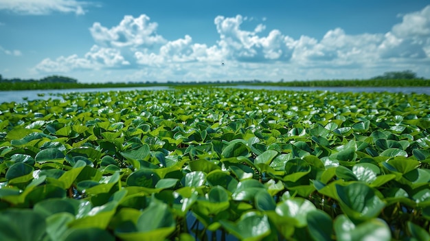 Expansive Lily Pads on Tranquil Lake