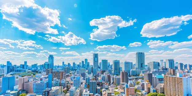 Expansive Panoramic View of Bustling City Under Cloudy Skies