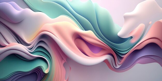 Expansive PastelColored Abstract Design for Wallpaper