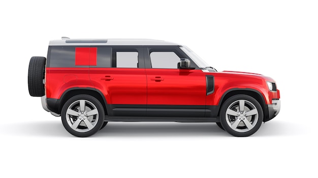 Expedition SUV for rural areas and outdoor activities 3d render