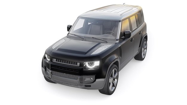 Expedition SUV for rural areas and outdoor activities 3d render