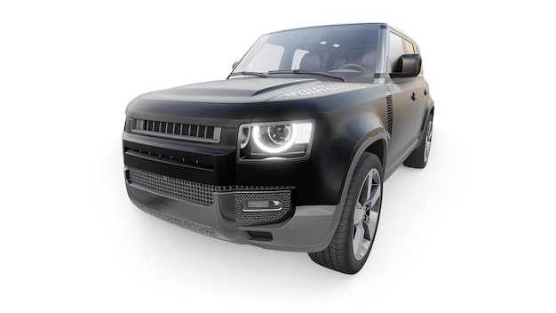 Expedition SUV for rural areas and outdoor activities 3d render