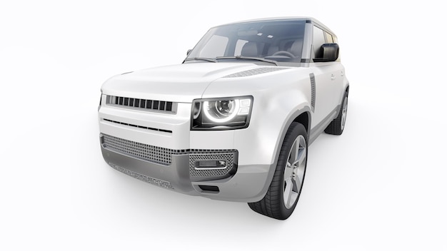 Expedition SUV for rural areas and outdoor activities 3d render