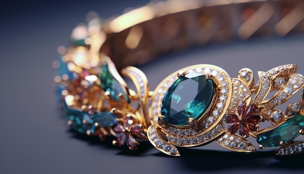 Expensive and luxury Jewelry macro photoshoot Isometric 3d and amazing detailed design