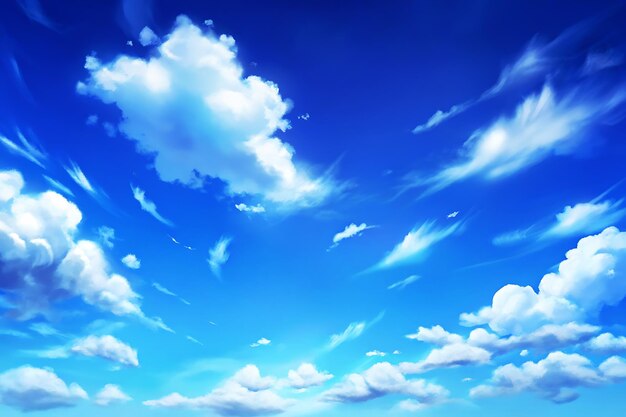 Photo experience the beauty of a clear blue sky with blurred white clouds