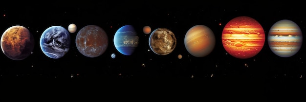 Photo experience the breathtaking celestial event of a stunning parade of planets in our solar system