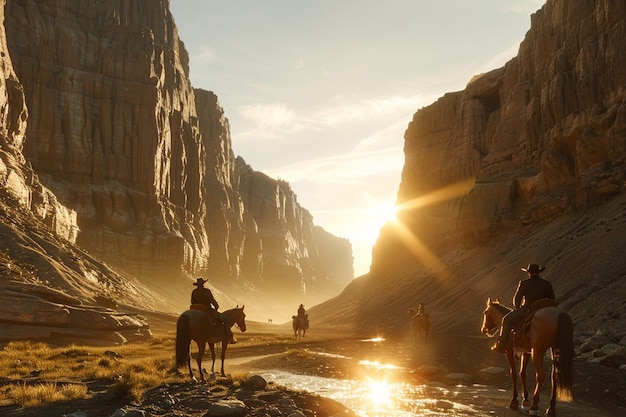 Experience the cinematic splendor of a Western can generative ai