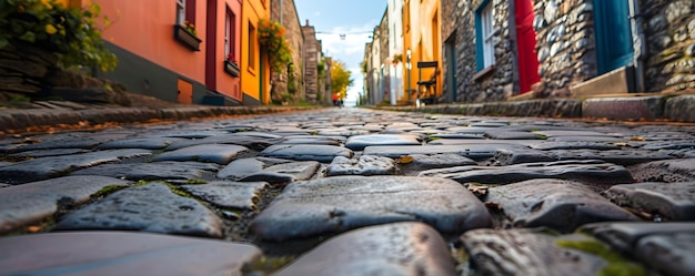 Experience the enchanting beauty of vibrant cobblestone streets in Kinsale Cork Ireland Concept Kinsale Cork Ireland Cobblestone streets Enchanting beauty