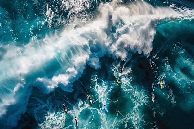 Experience the exhilarating rush of surfers catchi generative ai