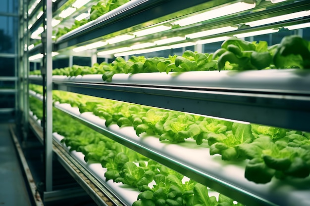 Experiment for growing Vegetables Vertical farming is sustainable agriculture for future food