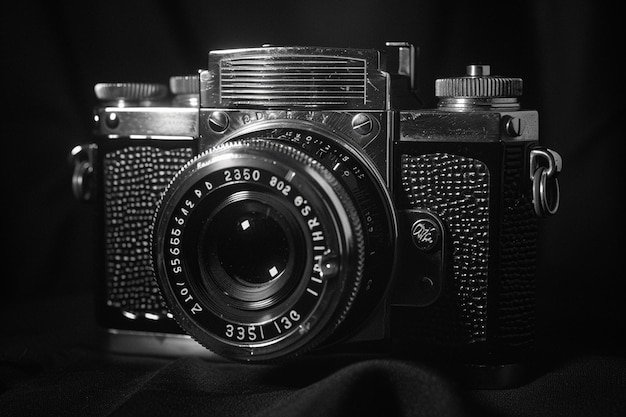 Explore the allure of vintage cameras their sleek generative ai