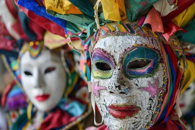 Explore Colombian Carnival maskmaking techniques a generative ai