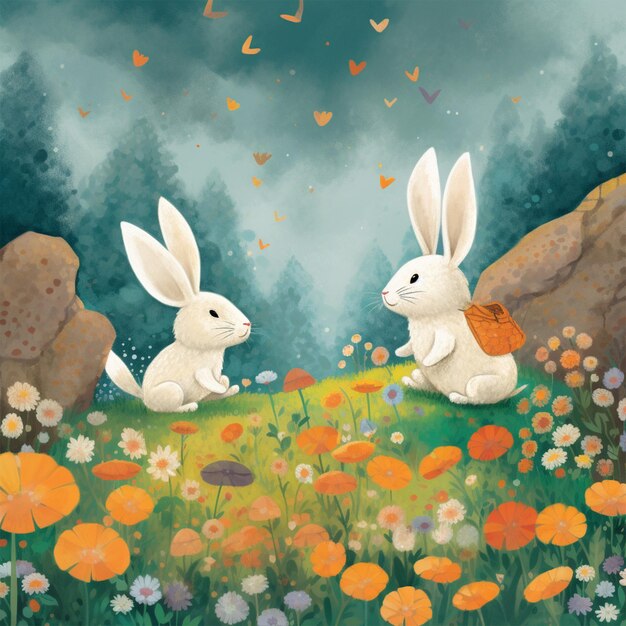 Explore Cute Rabbits' Whimsical Journeys During the