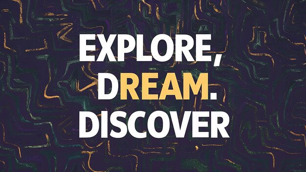 Photo explore dream discover colorful background and text tshirt design motivational quote illustration typography