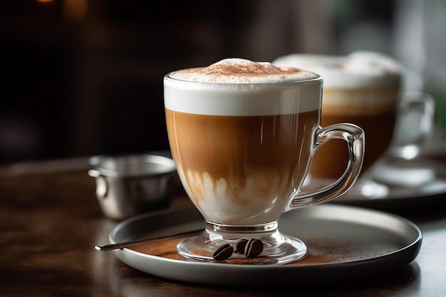 explore the etymology of the word cappuccino background