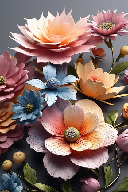 Explore exquisite floral patterns with vibrant colors for your designs