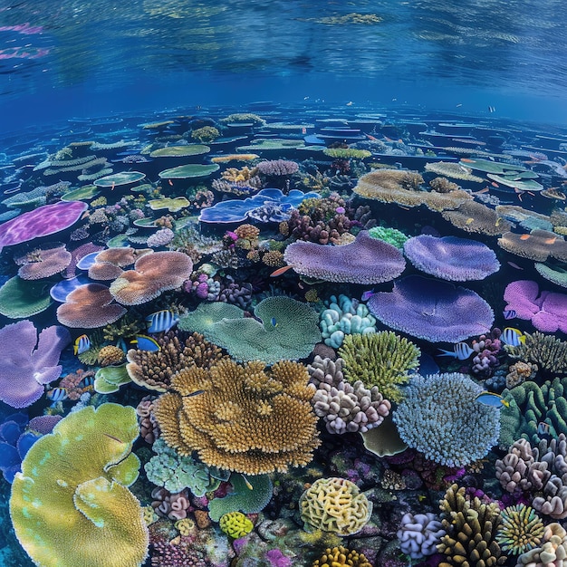 Photo explore the fate of coral reefs as the great barrier reef suffers from climate change and pollution leading to the extinction of many unique species of fish sea turtles and jellyfish