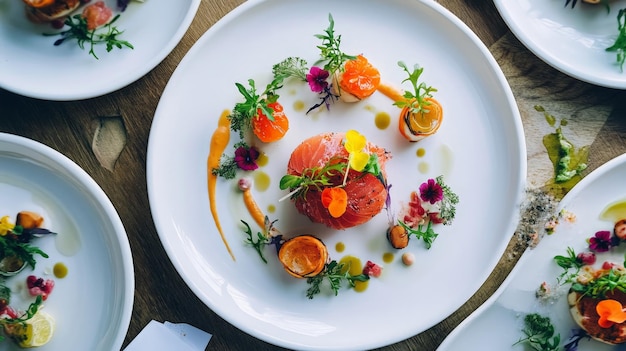 Explore the fusion of art and cuisine with beautifully arranged food