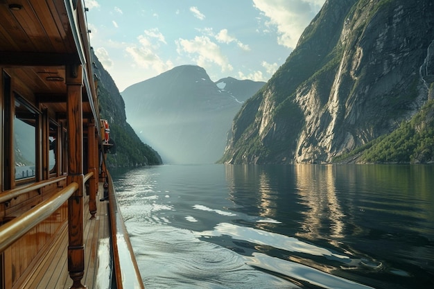 Explore the majestic beauty of Norways fjords wher generative ai