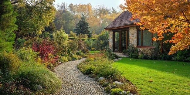 Explore a serene autumn retreat a beautifully curated naturalistic garden design in the uk