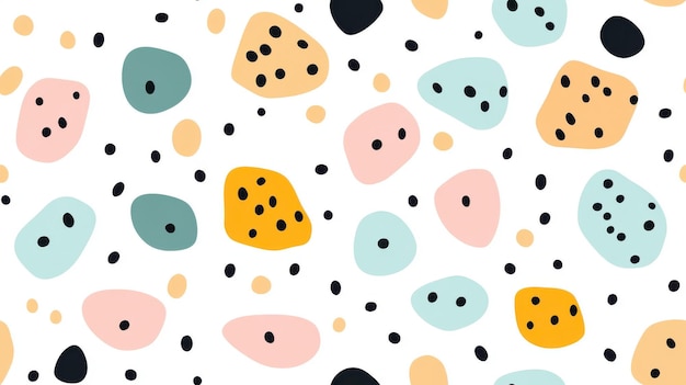 Photo explore a stunning seamless pattern featuring leopard spots and pastel dots