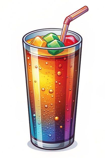 Explore a vibrant soda icon from the fast food collection