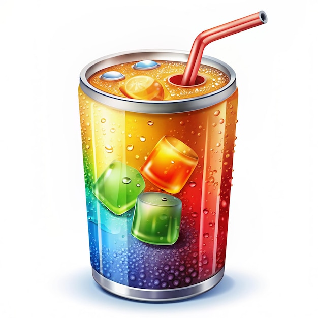 Explore a vibrant soda icon from the fast food collection