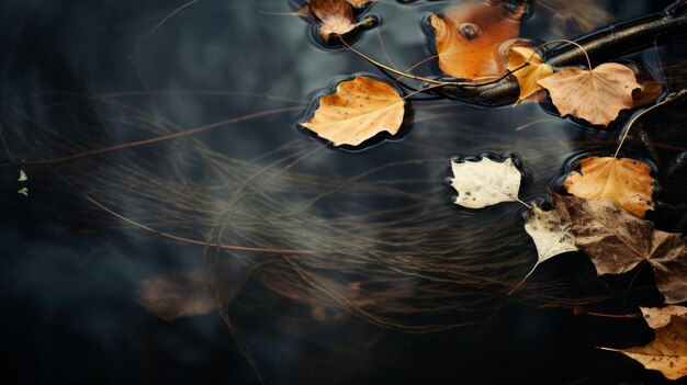 Photo exploring the abstract beauty of a lake through macro photography