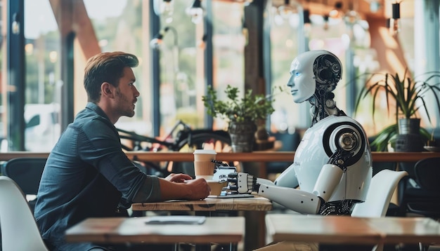 Exploring contemporary human and ai robot interaction dynamics within a modern coffee shop setting