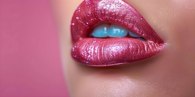 Exploring the enchanting realm of lip makeup through a flawless closeup Concept Lipstick Trends Beauty Closeups Makeup Artistry Glamorous Lips