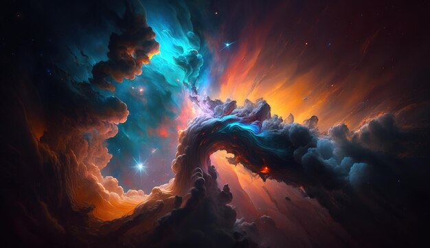 Exploring the Enchanting Space Nebula Generative AI