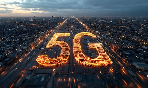 Photo exploring the impact of 5g technology revolutionizing connectivity with lightningfast speeds